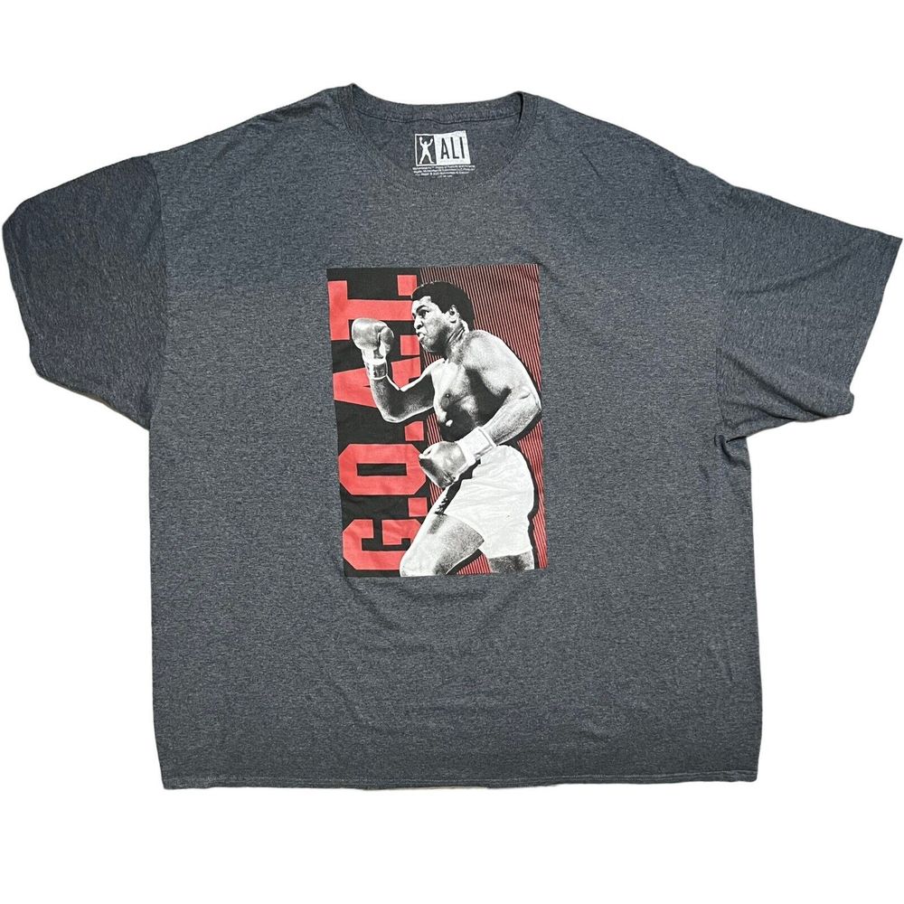 Muhammad Ali Graphic Grey Mens T Shirt Size 5XL EUC